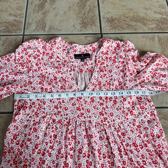 Tuckernuck Pomander Place Scarlet Ditsy Floral Kenzo Dress V Neck Size Small - Picture 6 of 11